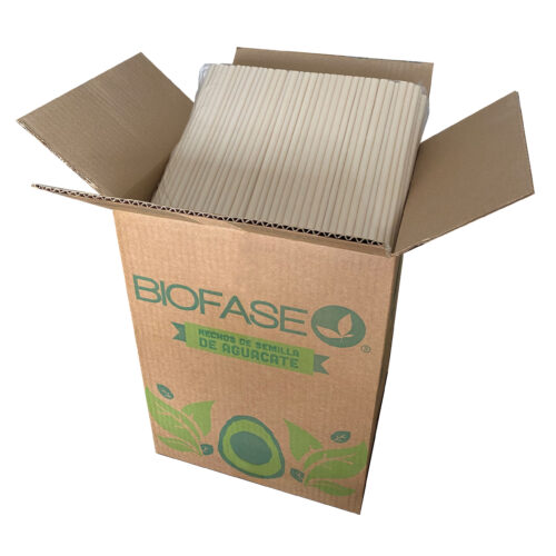 10″ x 8mm Natural Unwrapped Smoothie Straw Bulk